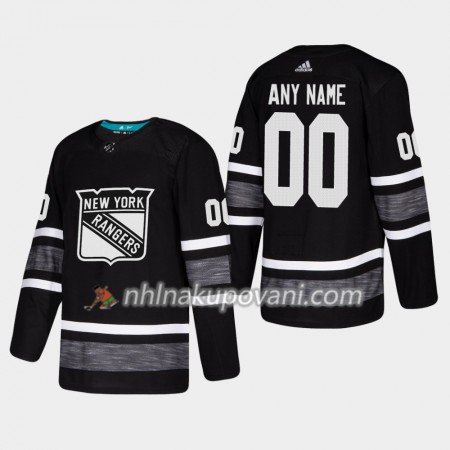 New York Rangers Dresy Personalizované Černá 2019 NHL All-Star Adidas Authentic - Pánské